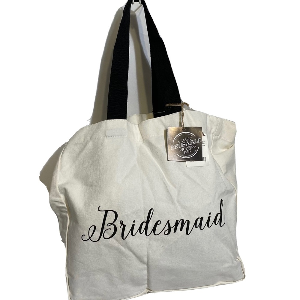 Bridesmaid Bag Canvas Beige Material with Straps Handcrafted In India Reusable